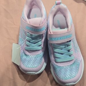 Skechers Kids' Pastel Pink and Light Blue Sneakers